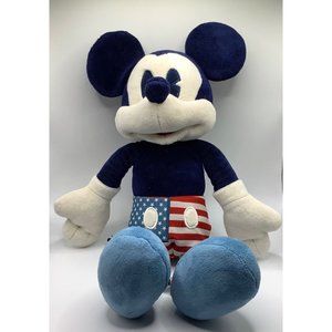 Disney Parks Exclusive Mickey Mouse Plush USA Americana Tush Tag Red White Blue